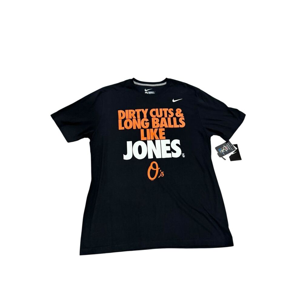 Nike Baltimore Orioles “Dirty Cuts & Long Balls Like Jones” T-Shirt XL Adam Jone